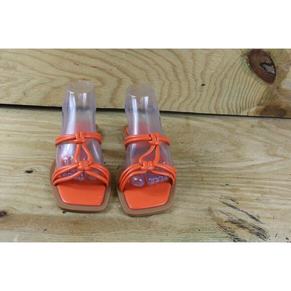 Azalea Wang Sandals Womens 11 Lot of 2 Gold Orange Steston Slip On Rope New - Picture 4 of 10
